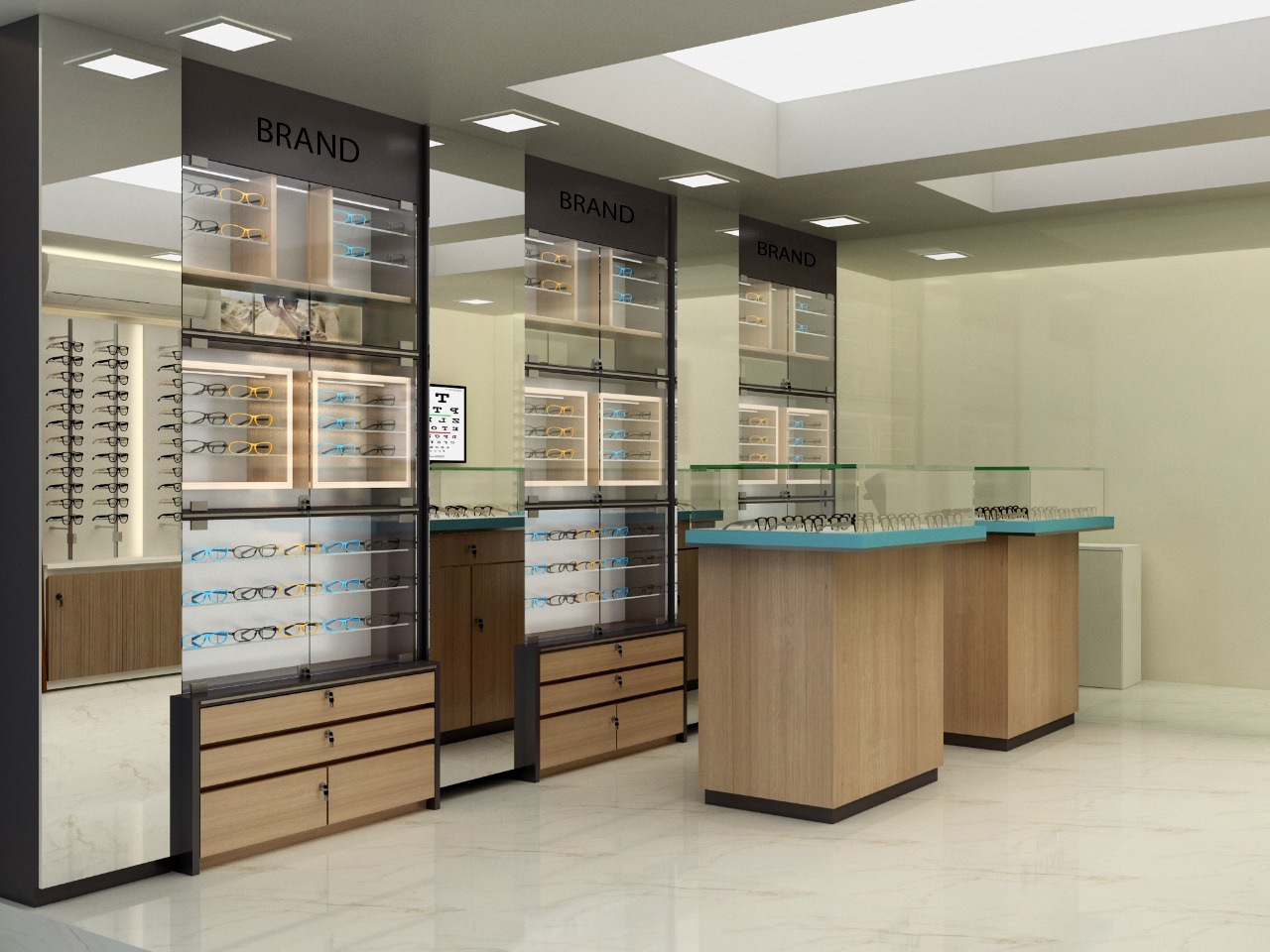 optical store interior design