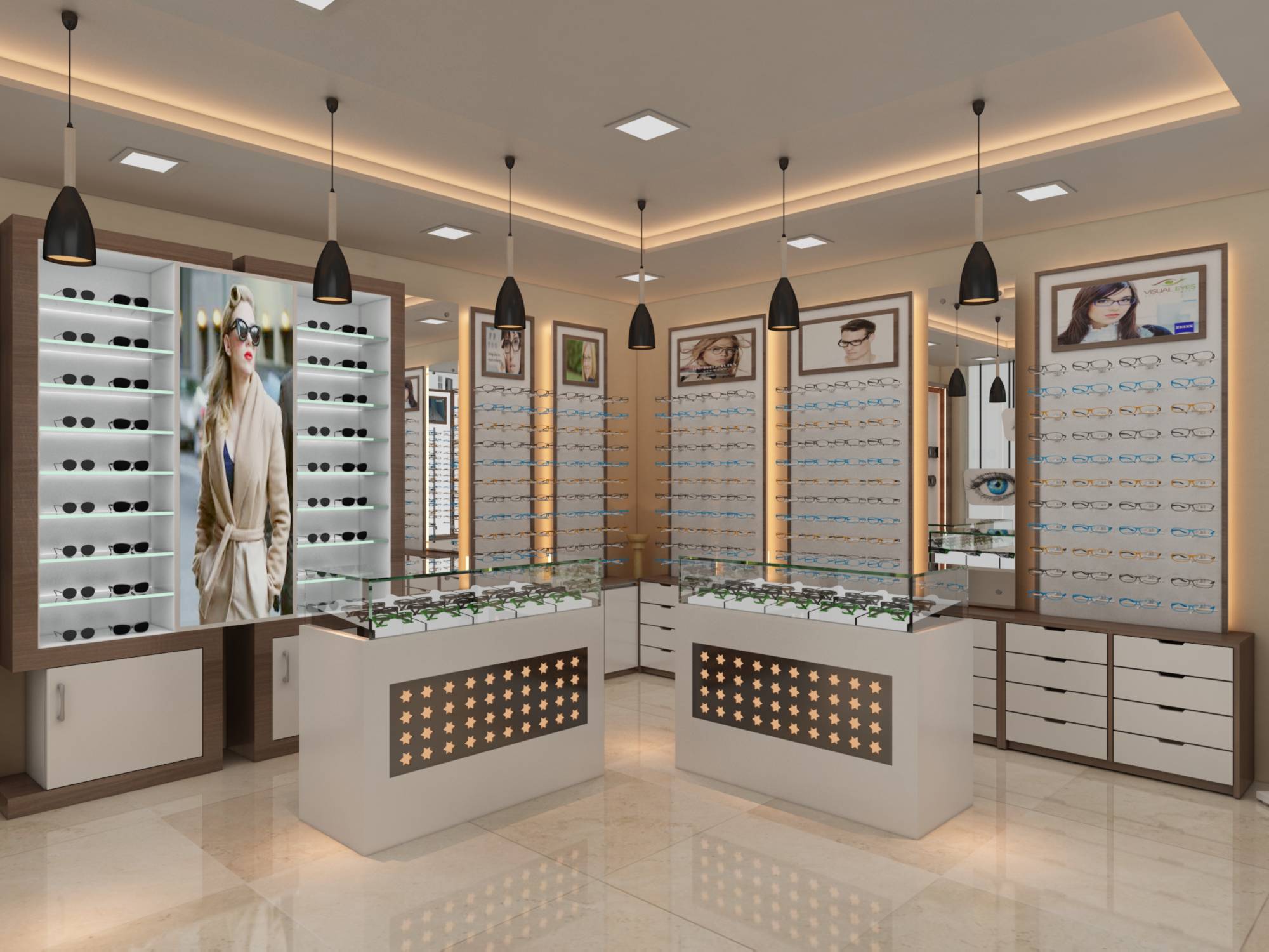 optical shop furniture design