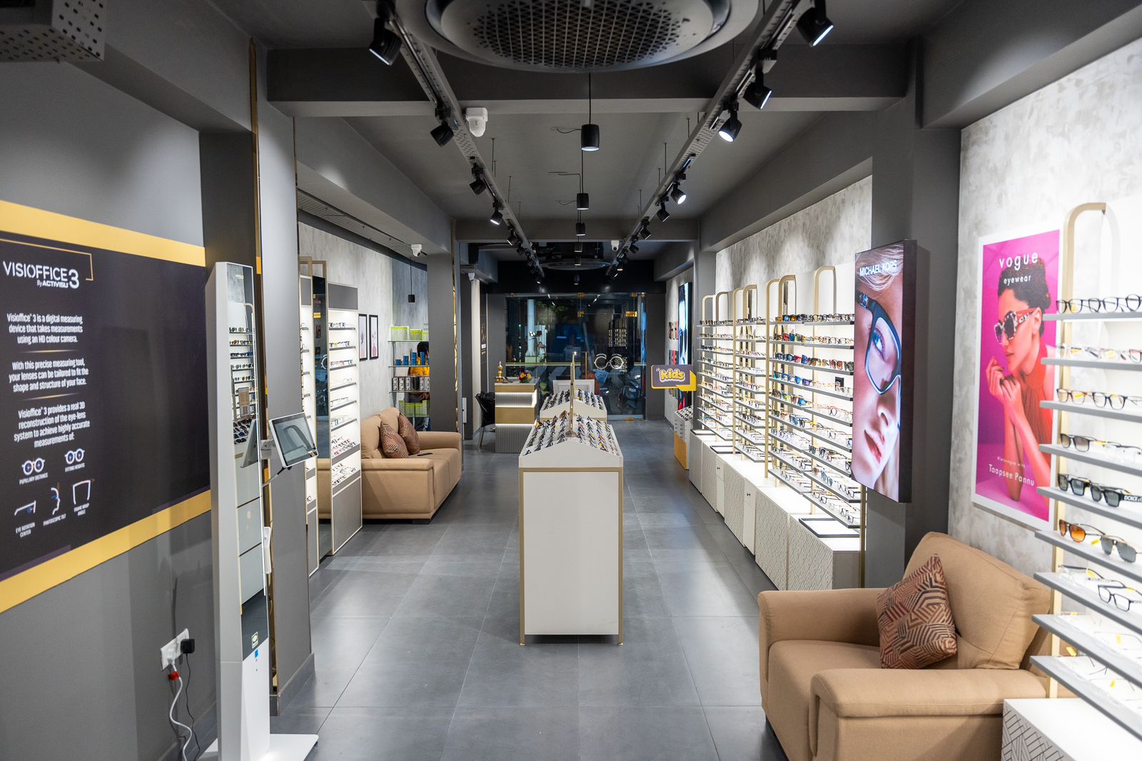 8 optical shop furniture design